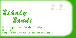 mihaly mandi business card