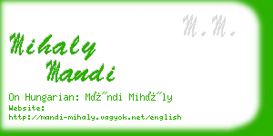 mihaly mandi business card